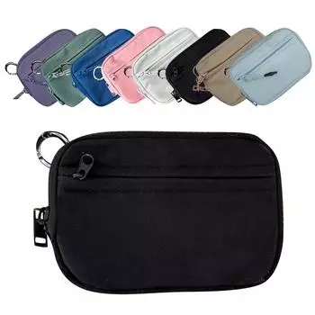 Кошелек для карт, женский водонепроницаемый нейлоновый брелок для ключей, многофункциональная модная сумка на запястье, чехол для карт на молнии, чехол для карт на молнии с окошком для удостоверения личности One Size фиолетовый