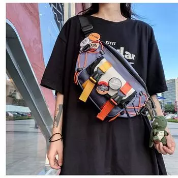 Кошелек для мобильного телефона для мальчиков, новинка 2023 года, спортивная нагрудная сумка, мужской повседневный трендовый рюкзак, модная сумка через плечо M