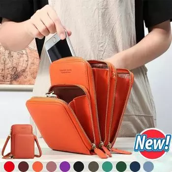 Кошелек для мобильного телефона, маленькая сумка через плечо, сумка для мобильного телефона, модная сумка для повседневного использования, мини-сумка на плечо для женщин красный