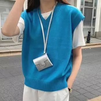 Кошелек для монет из искусственной кожи с завязками на шее, однотонный, мини-сумка для наушников, маленький квадратный кошелек для улицы жёлтый