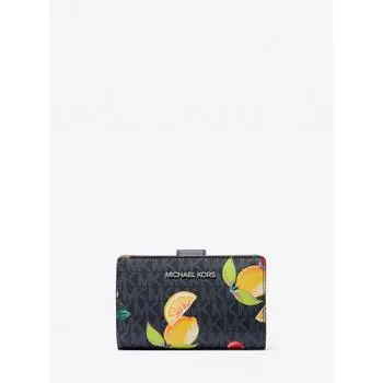 Кошелек для монет MICHAEL KORS JET SET TRAVEL с фруктовым принтом, складной на молнии, 35T4STVF6V1587 Admiral