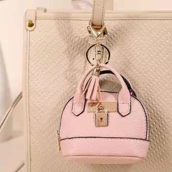 Кошелек для монет Мини Роскошная сумка для наушников с брелком Мини-сумочка Брелок для ключей Автомобильный брелок чёрный