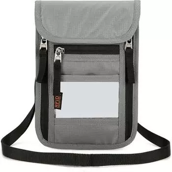 Кошелек для монет RFID Сумка для паспорта Защита от потери Нейлон Мужской кошелек Классическая сумка для хранения документов Кошелек