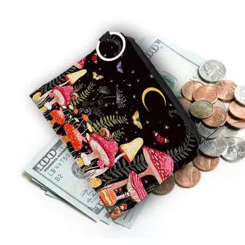 Кошелек для монет с красочным принтом, держатель для карт, брелок, милый и удобный кошелек для монет, карт и ключей A