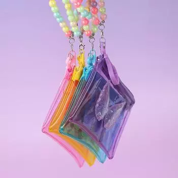 Кошелек для монет в виде бабочки и цветов конфетного цвета, прозрачный водонепроницаемый кошелек на молнии из ПВХ, брелок для ключей, портативная сумка для хранения карт, студенческий подарок as the picture