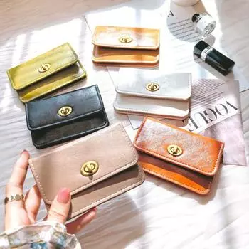 Кошелек для монет в винтажном стиле, мини-кошелек, небольшой мешочек для монет с держателем для карт, модный женский аксессуар, мини-кошелек с футляром для карт чёрный