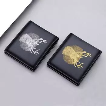 Кошелек для мужчин, водительских прав, удостоверения личности/кредита/денег, держатель для нескольких карт, из искусственной кожи с рисунком оленя, короткие, мини, тонкие кошельки для монет золотой