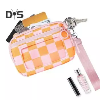 Кошелек для отдыха на природе с ремешком, водонепроницаемый чехол-браслет с прозрачным окошком, 3 кармана на молнии, держатель для монет, спортивная поясная сумка для путешествий, унисекс черный белый