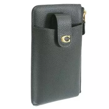 Кошелек для смартфона, чехол для карт, монетница, портмоне, брендовый кожаный черный кошелек для телефона CJ866 [Coach] женский (AMAZONGREEN/зеленый) [Элемент]