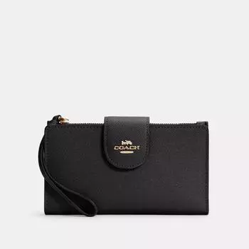Кошелек для телефона Coach золотисто-черный