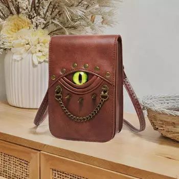 Кошелек для телефона для женщин и мужчин, легкая сумка с заклепками чёрный