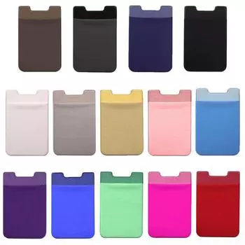 Кошелек для телефона из лайкры: Эластичный держатель для карт и наклейка на мобильный телефон с защитой от потери U-shaped золотой