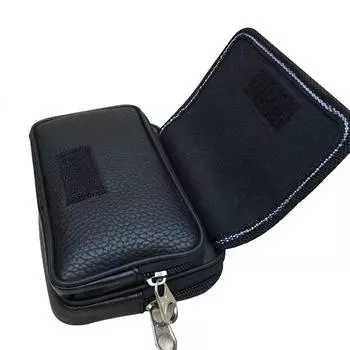 Кошелек для телефона, поясная сумка, мужская сумка, мужская сумка, универсальная сумка, держатель для карт, карман ручной работы чёрный