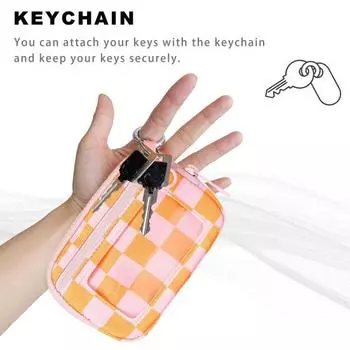 Кошелек для запястья с ремешком, водонепроницаемый, с прозрачным окошком, 3 молнии