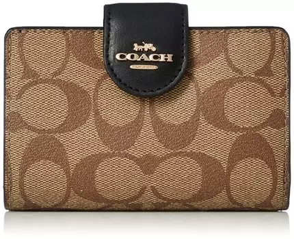 Кошелек двойного сложения C0082 Signature [Coach] женский Im/хаки/черный [Товар]