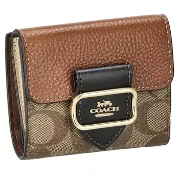 Кошелек двойного сложения CF472 Signature [Coach] женский Im/KhakiMulti [Товар]