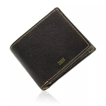 Кошелек двойного сложения из натуральной кожи Panama Custom Color Our Limited Black Gold 729624 Black x Gold [Takeo Kikuchi] Мужской [28]