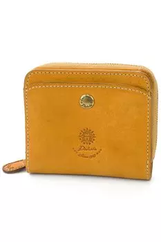 Кошелек двойного сложения из натуральной кожи Coraggio Mustard [Dakota] женский DA-36440-53