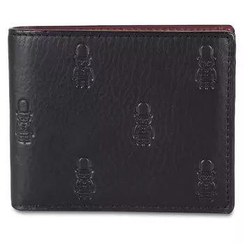 Кошелек двойного сложения из натуральной кожи MAP3120122, сделано в Японии, Букингемский медведь, монограмма, коровья кожа, тисненый медведь [Macintosh Philosophy], мужской [43]