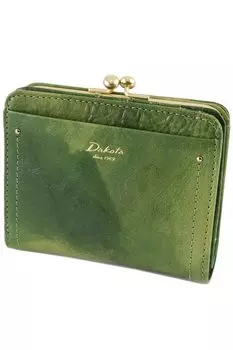 Кошелек двойного сложения из натуральной кожи зеленого цвета [Dakota] женский DA-30681-50