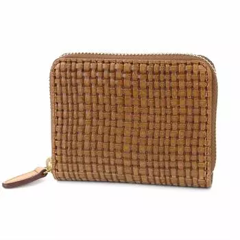 Кошелек двойного сложения с круглой застежкой-молнией из натуральной кожи Mariette Camel [Albero] женский AL-7002-20