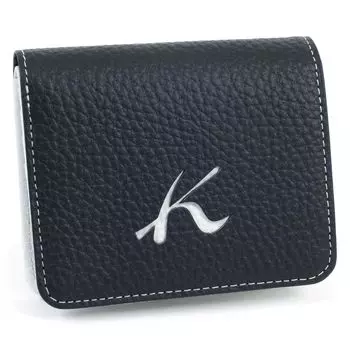 Кошелек двойного сложения с вырезом K mark PH0787 Темно-серый 10821 [Kitamura] синий/светлый [Темно-синий]