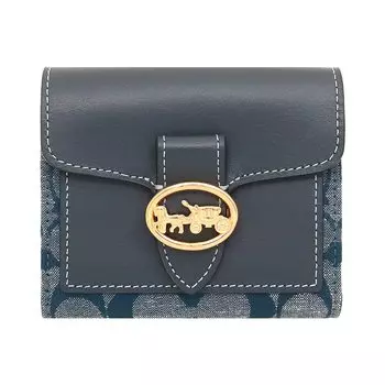 Кошелек FC4103 C4103 Denim Multi 2 Denim Signature Chambray Georgie Small Wallet [Coach] (Кошелек Bifold) Женский [Продукт Outlet] [Бренд] [Товар]