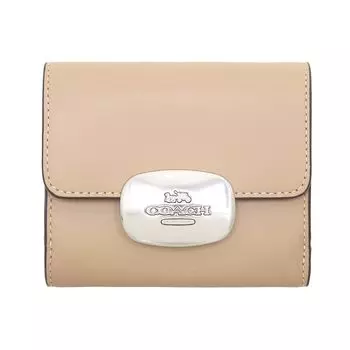 Кошелек FCP254 CP254 темно-серый Eliza Refined Calf Leather Small Wallet [Coach] (двойной кошелек) Женский [Продукт Outlet] [Бренд] [Товар] серо-коричневый