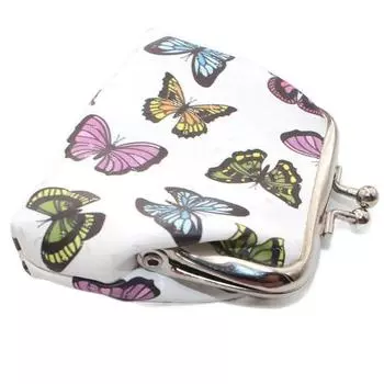 Кошелек из искусственной кожи с зажимом для монет, кошелек из полиэстера с пряжкой, подарок, нулевой кошелек для макияжа жёлтый