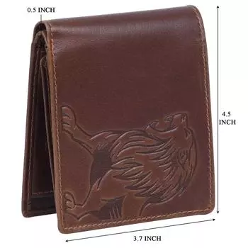 Кошелек из коричневой кожи Leo Caramel для мужчин