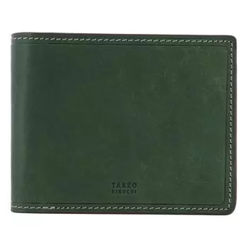 Кошелек из натуральной кожи 780613 Margo II Leather Cowhide Green [Takeokikuchi] мужской, складной [05]