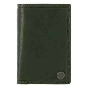 Кошелек из натуральной кожи для монет 730616, складной кошелек, портмоне из коровьей кожи, зеленый [Takeo Kikuchi], полудлинный, мужской [05]