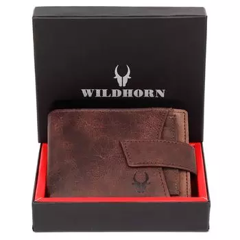 Кошелек из натуральной кожи для мужчин со съемным слотом для карт и петлей ручной работы, сверхпрочная строчка коричневый