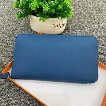 Кошелек из натуральной кожи + ладонь с рисунком головы, кожаный женский кошелек средней длины, сумка из английской кожи с рисунком личи на молнии 22x2.5x12cm чёрный