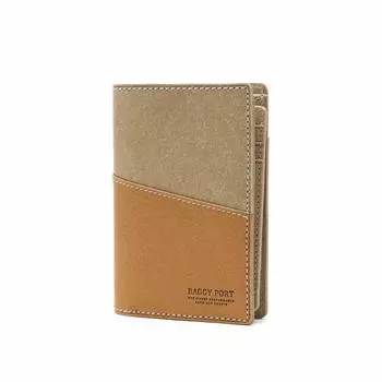 Кошелек из переработанной кожи, бежевый [Baggy Port] ZKM-602