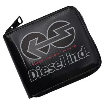 Кошелек круглый на молнии двойной сложения X08996 P4635 T8013 черный [Diesel] [Diesel] [Товар]