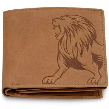 Кошелек Leo Vintage из коньячной кожи для мужчин