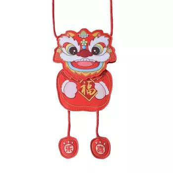 Кошелек Lucky Money 2024 Красный конверт Хунбао Дракон Год Талисман Упаковка денег Сумка для девочек/мальчиков F