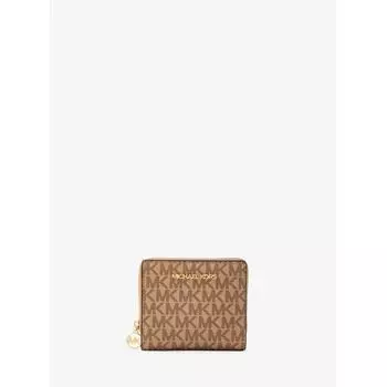 Кошелек MICHAEL KORS JET SET TRAVEL с подвесками на молнии, средний 35H3GTVF6B220, светло-коричневый