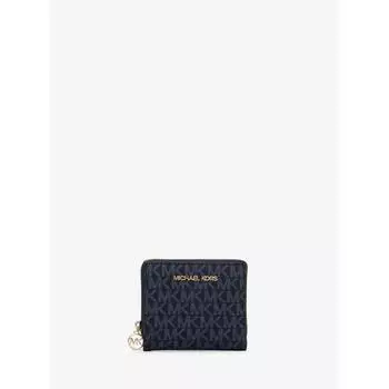Кошелек MICHAEL KORS JET SET TRAVEL с подвесками на молнии, средний MK Signature 35H3GTVF6B410 Темно-синий