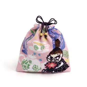 Кошелек Moomin Moomin Chokon из синели Little My Drawstring, красный, с плетением из синели, высота 24 см x ширина 23 см, 47-4717350, прибл. красный