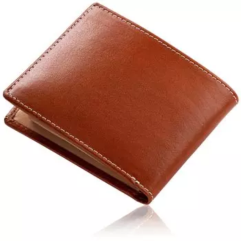 Кошелек мужской Mura Bifold из натуральной итальянской кожи, кожа full-grain, защита от скимминга, (Итальянский/Верблюжий)