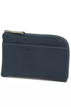 Кошелек на молнии из натуральной кожи темно-синего цвета [Dakota] Г-образный женский DA-35880-60