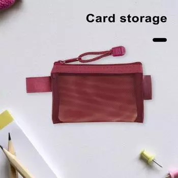 Кошелек на молнии, компактная застежка, нейлоновая сетка, небольшой кошелек, стильный визуальный дизайн, организованный кошелек синий