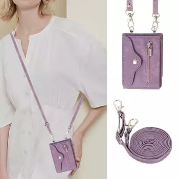 Кошелек на молнии, кожаный чехол через плечо для Samsung Galaxy Z Flip 4 3 Flip4 Flip3 5G, кошелек, ремешок с ремешком, держатель для карты, чехол для сумки For Galaxy Z Flip 4 чёрный