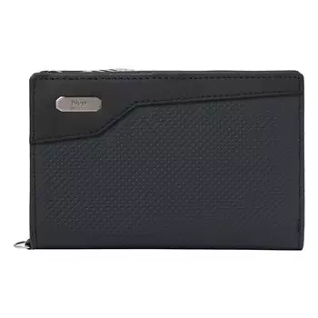 Кошелек Neu Interesse Middle IX 3391 Neu interesse Натуральная кожа Коровья темно-синий x черный [Neu Interesse] Мужской [05]