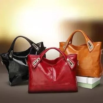 Кошелек Новая мода и простота женская сумка из масляной восковой кожи женская сумка через плечо оптовая продажа сумок кожаные изделия