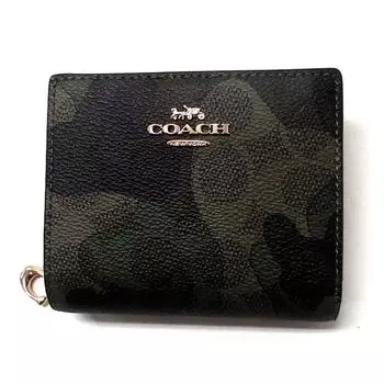 Кошелек Outlet Camo Pattern Limited Мини-кошелек с застежкой-молнией Кошелек двойного сложения CW538 IMXAI [Coach] [Товар]