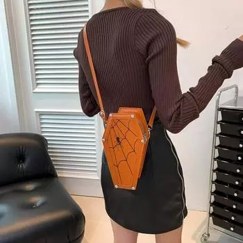 Кошелек-паук на Хэллоуин, маленькая сумка через плечо, модная сумка для аксессуаров на Хэллоуин чёрный