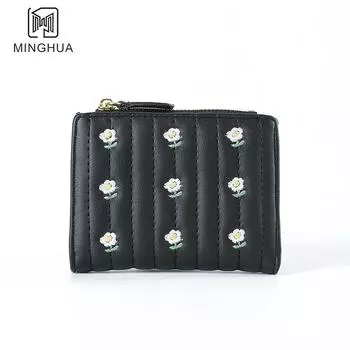 Кошелек Простой кошелек Женский маленький кошелек Модный короткий мини-кошелек Zero 12*2*9 чёрный